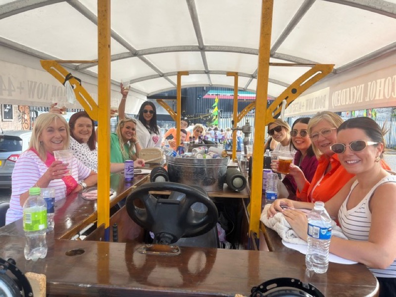 Beer bike group in London